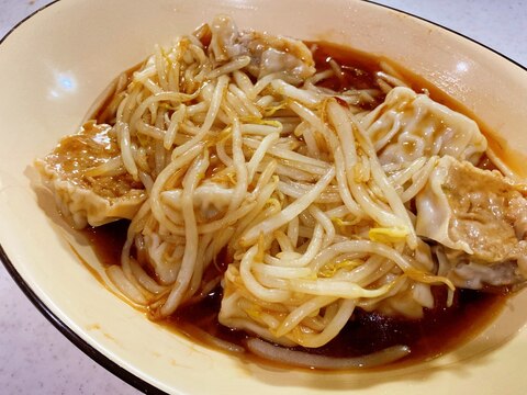 市販の焼売のもやしあんかけ
